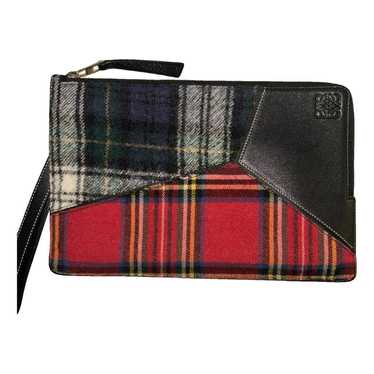 Loewe T Pouch leather clutch bag