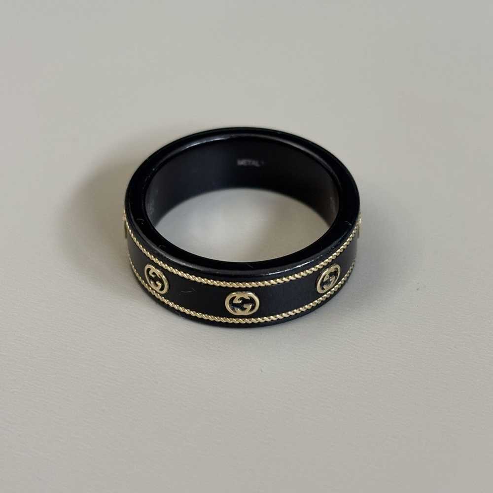 Gucci GUCCI Icon Ring with 18k Yellow Gold Interl… - image 2