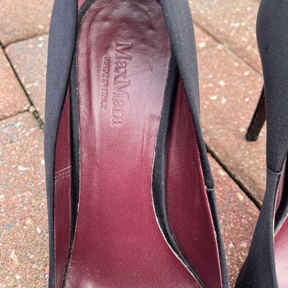 MaxMara Black Satin Pumps size EU 37 - image 9