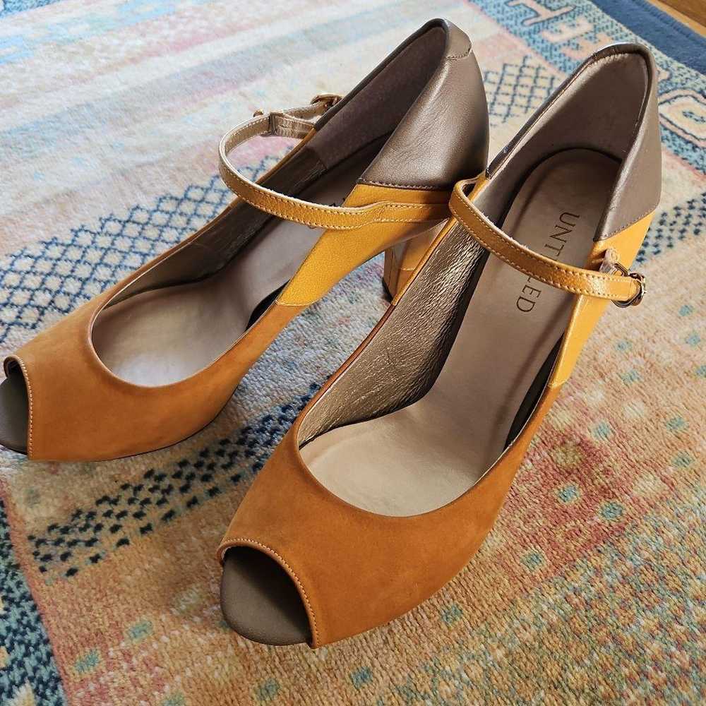 UNTITLED Open Toe High Heels Brown Beige. - image 2