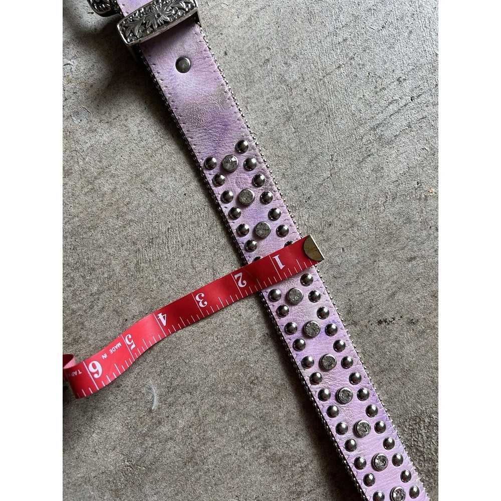 Nocona Y2K Nocona Pink Leather Rhinestone Bling E… - image 8