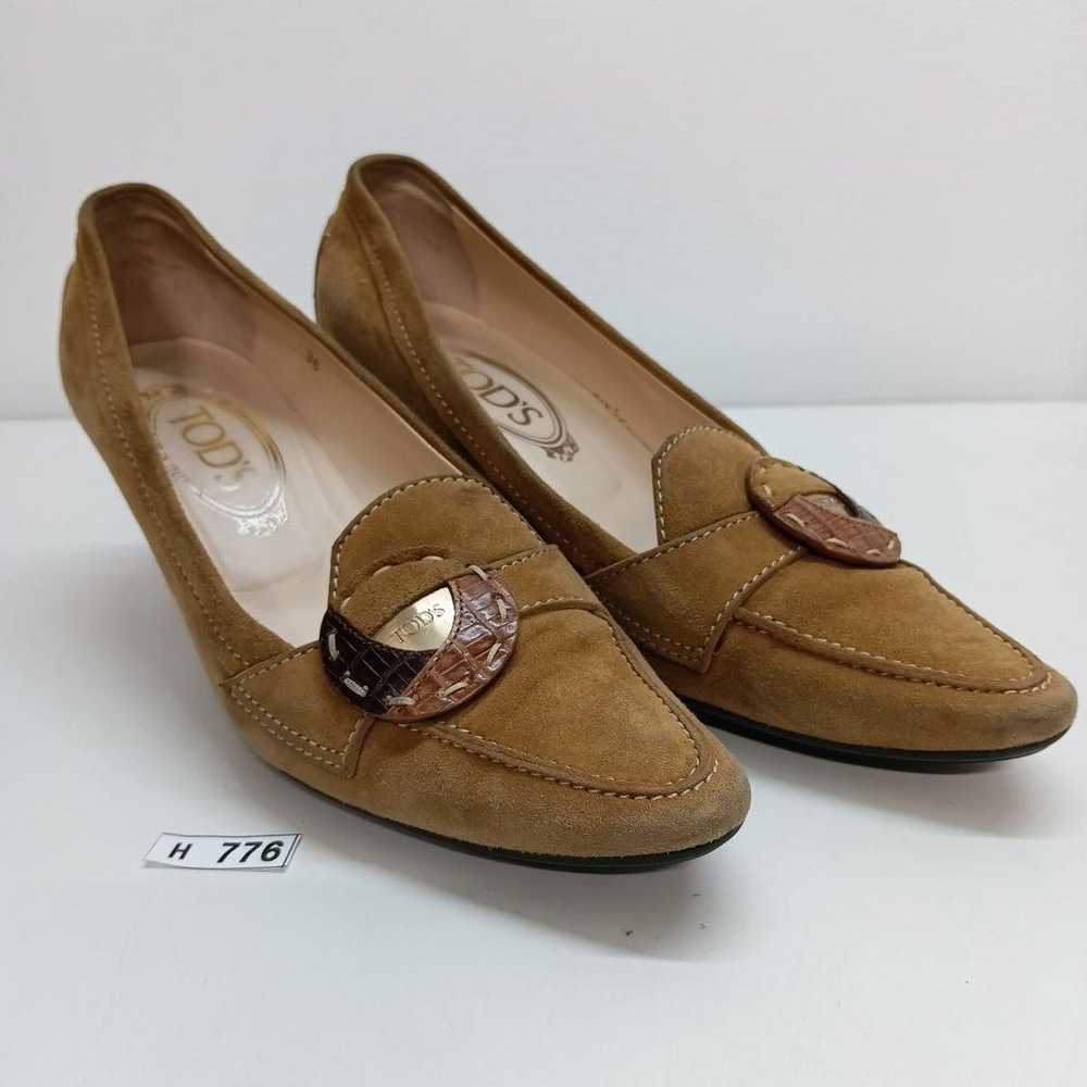 H776 Tod's pumps 36 Approximately 23cm Light brow… - image 10