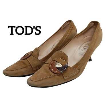 H776 Tod's pumps 36 Approximately 23cm Light brow… - image 1