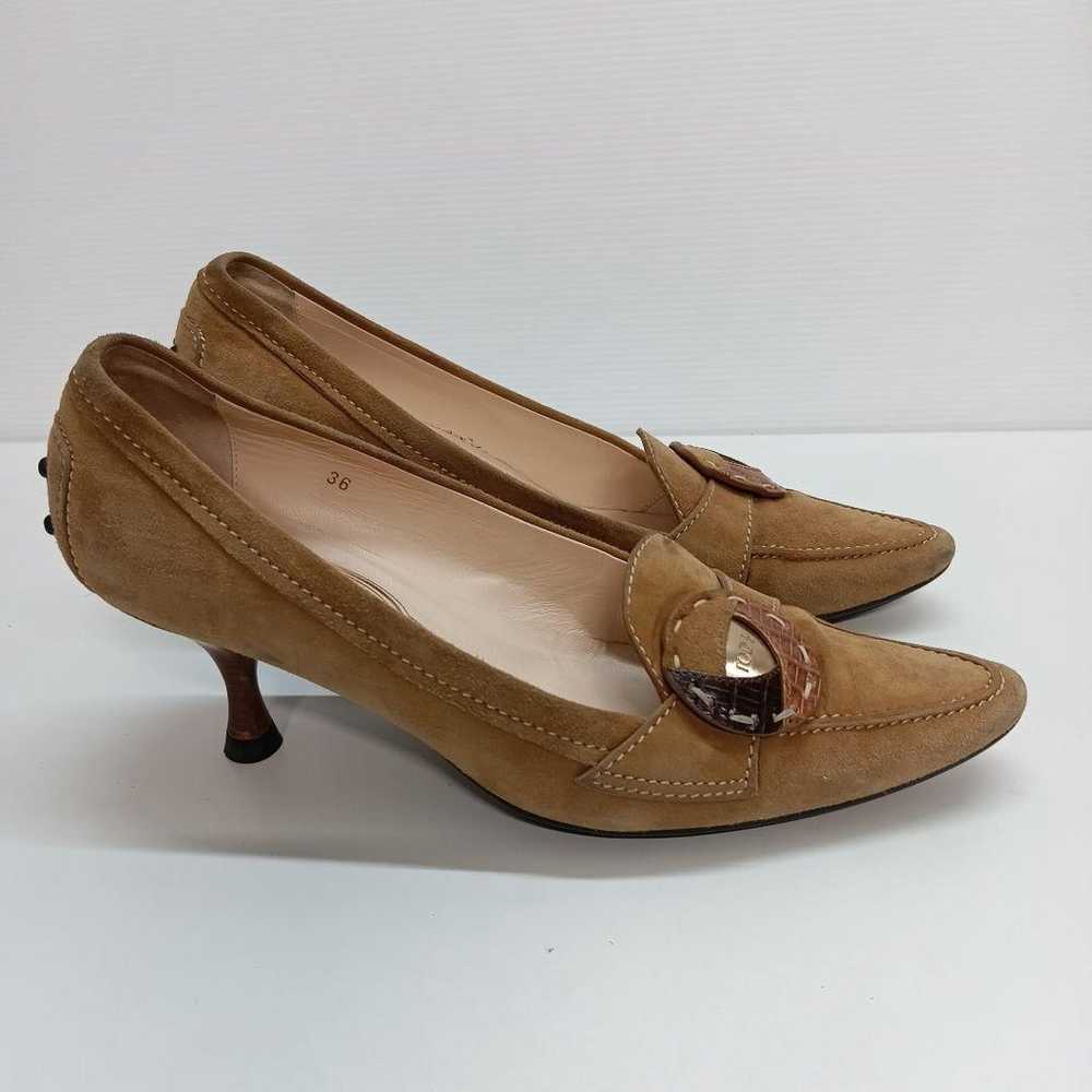 H776 Tod's pumps 36 Approximately 23cm Light brow… - image 3