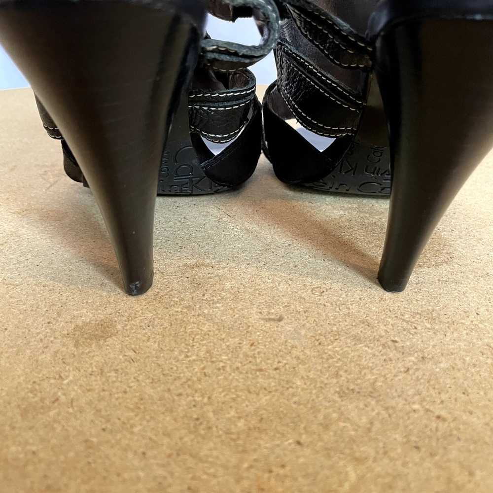 Calvin Klein Size 7 Black 4" heels sandals IRIS o… - image 5