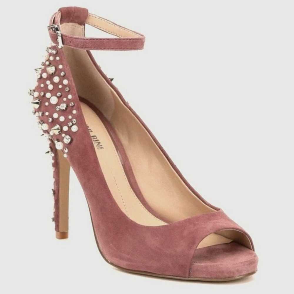 Gianni Bini Nara Studded Rhinestones Pearl Heels - image 2