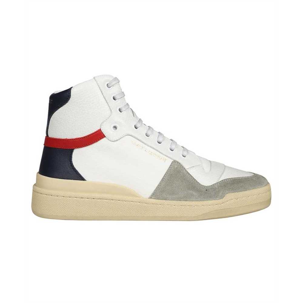 Saint Laurent Sl24 leather high trainers - image 1