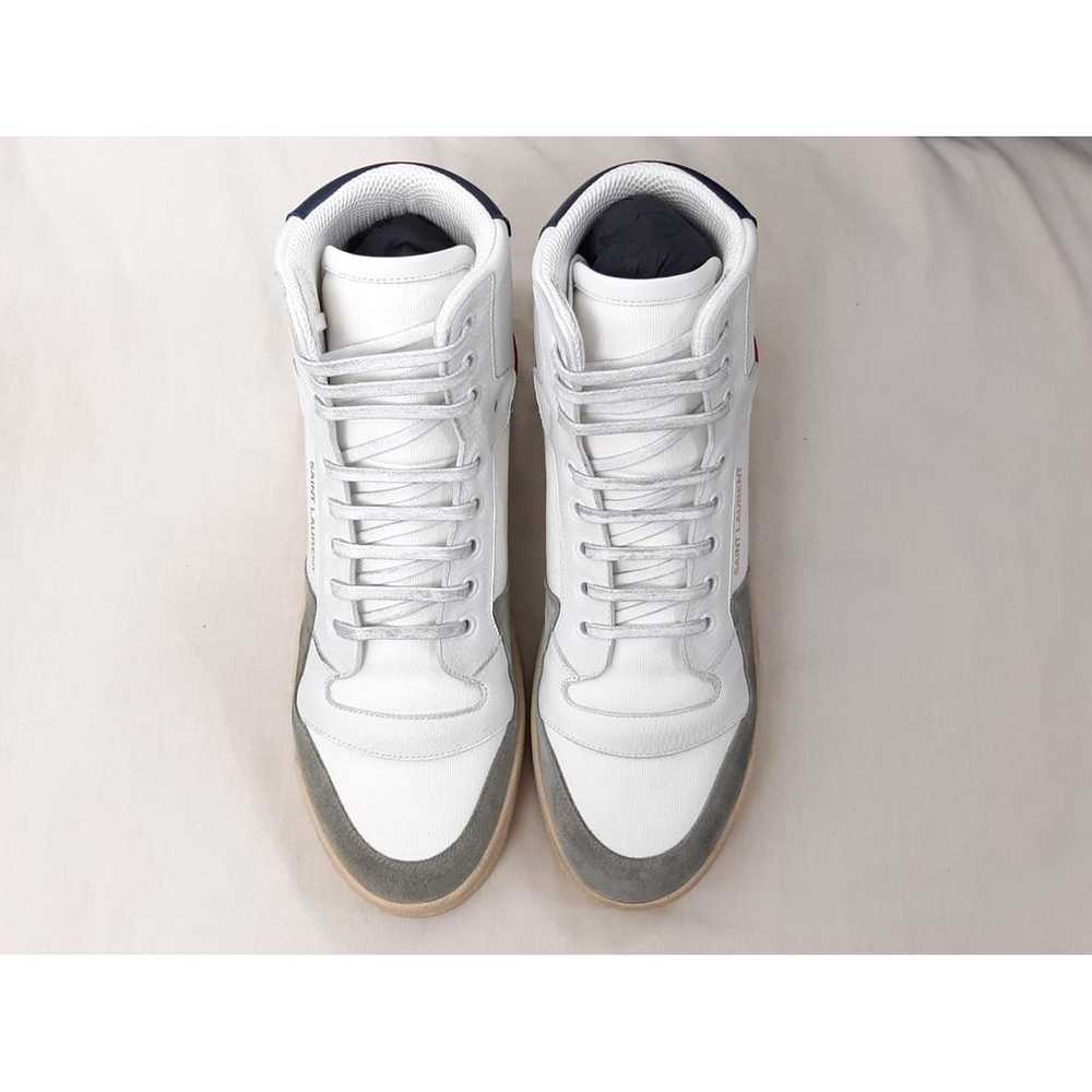 Saint Laurent Sl24 leather high trainers - image 4