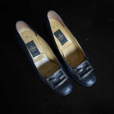 FENDI Black Leather Pumps with Original Box - image 1