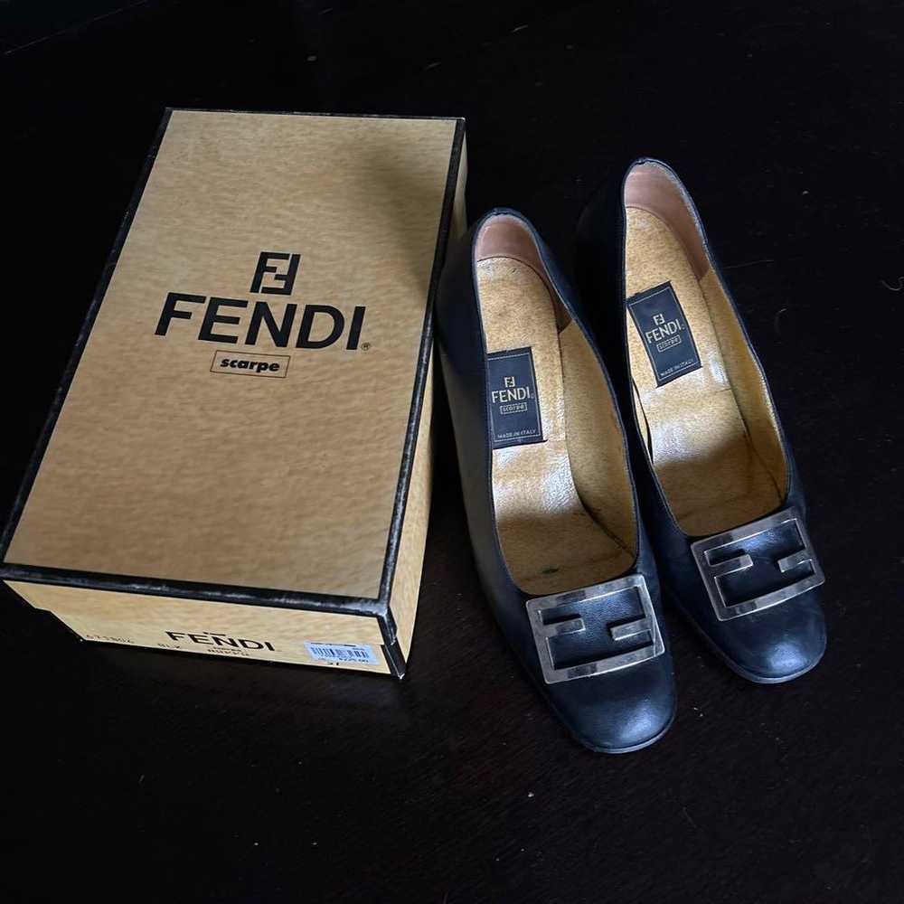 FENDI Black Leather Pumps with Original Box - image 3