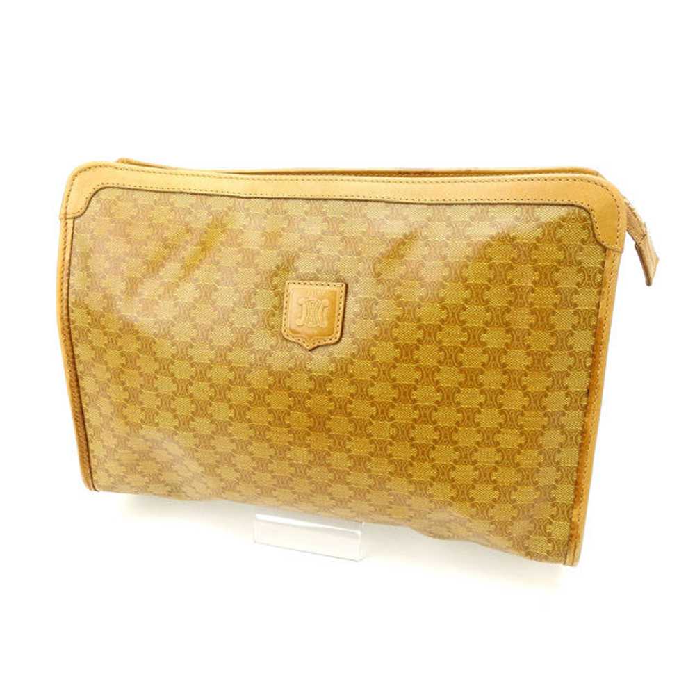 Auth CELINE Used Clutch Bag Second Beige Storage - image 1