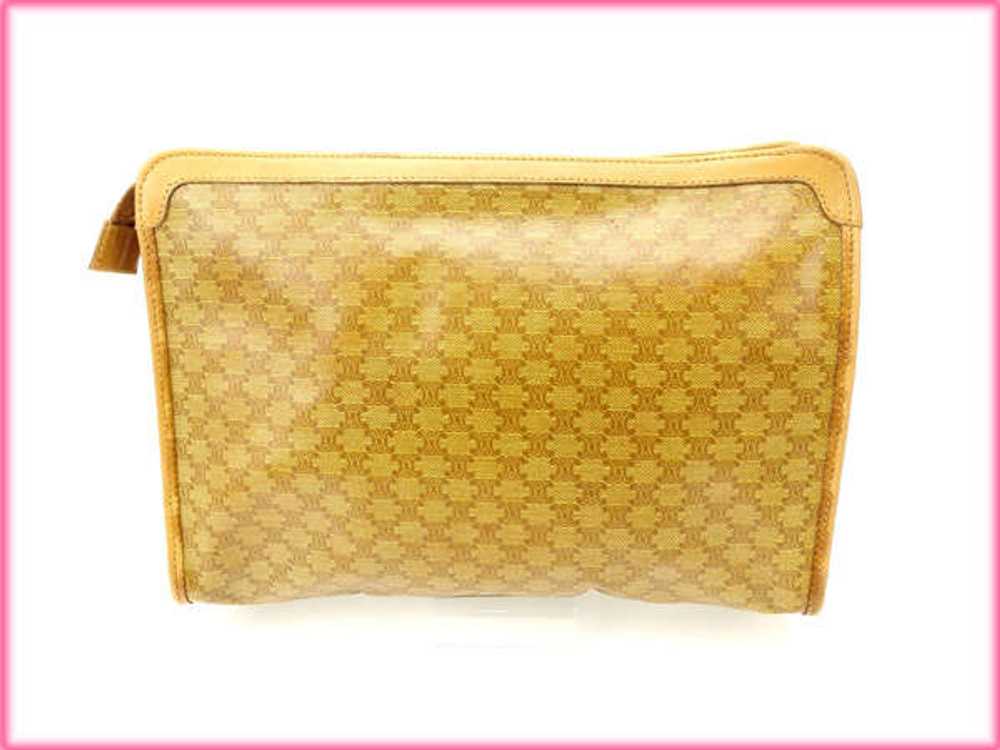 Auth CELINE Used Clutch Bag Second Beige Storage - image 2