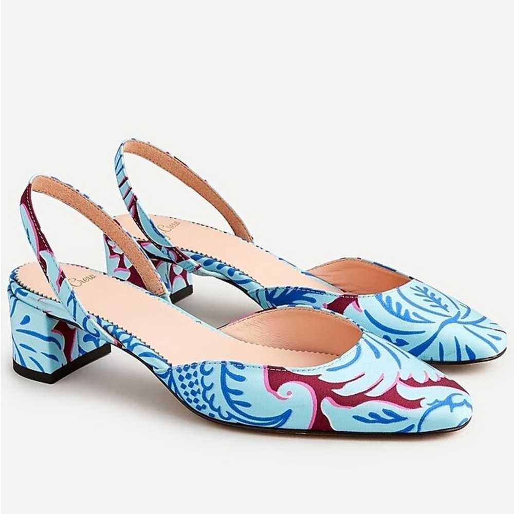 J. Crew Block-heel slingback pumps in jungle prin… - image 1