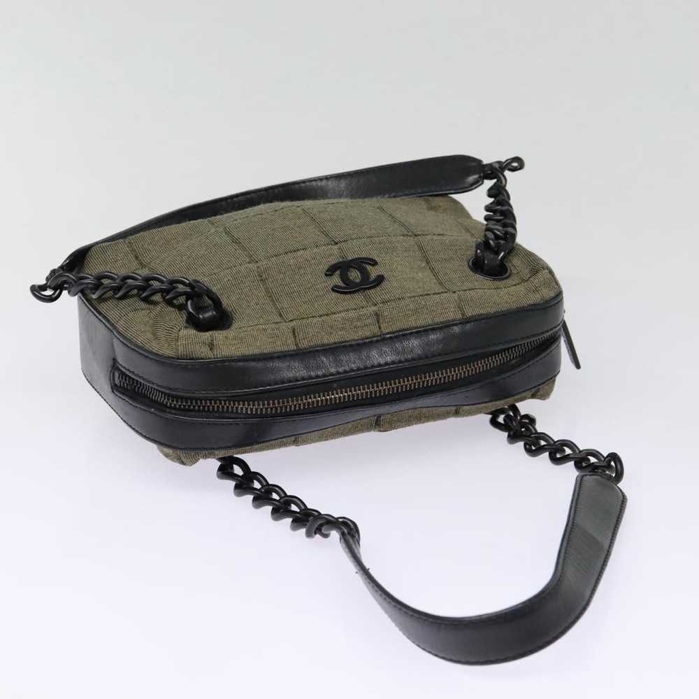 Chanel CHANEL Choco Bar Chain Hand Bag Cotton Gra… - image 7