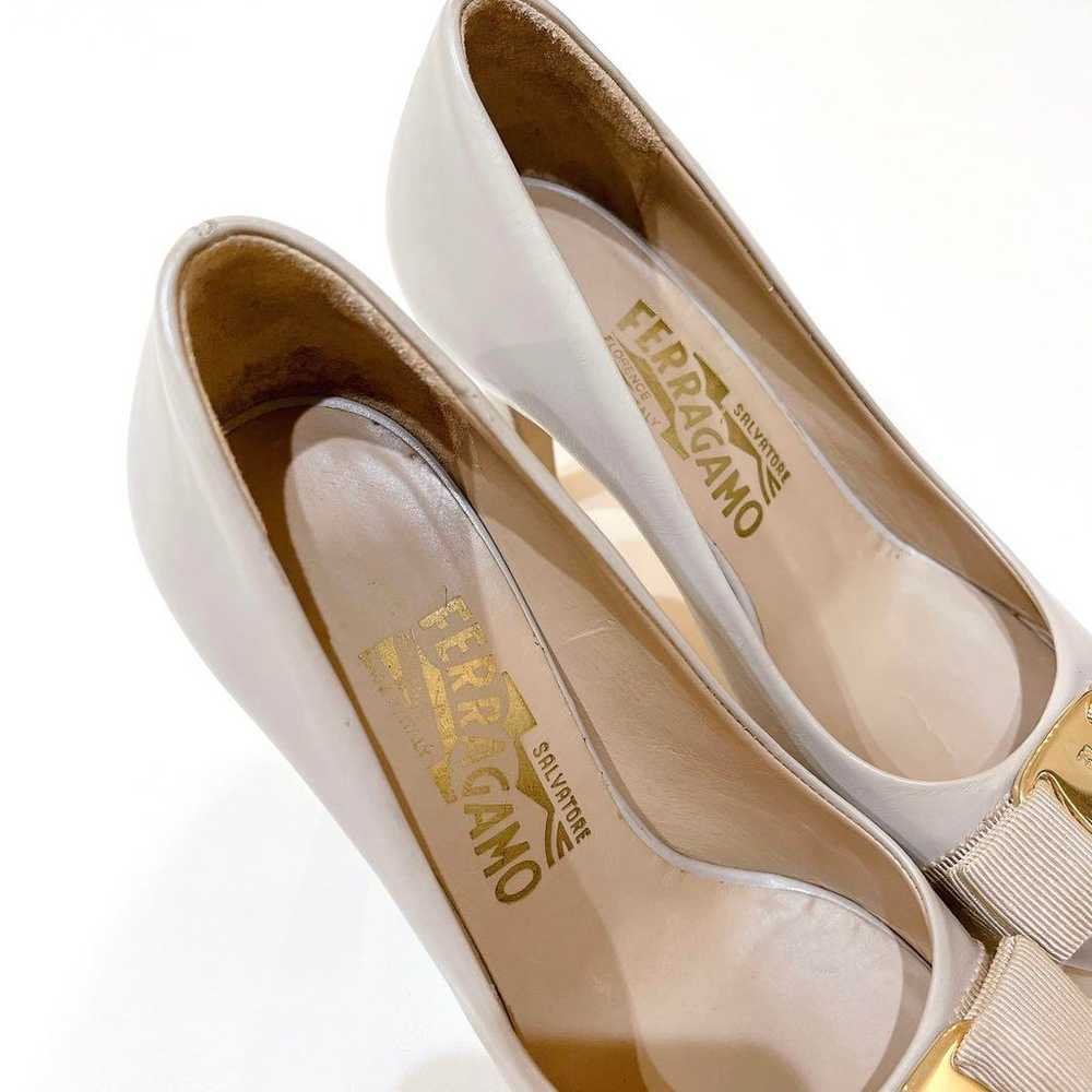 【Rare Design】Salvatore Ferragamo Open Toe Pumps V… - image 5