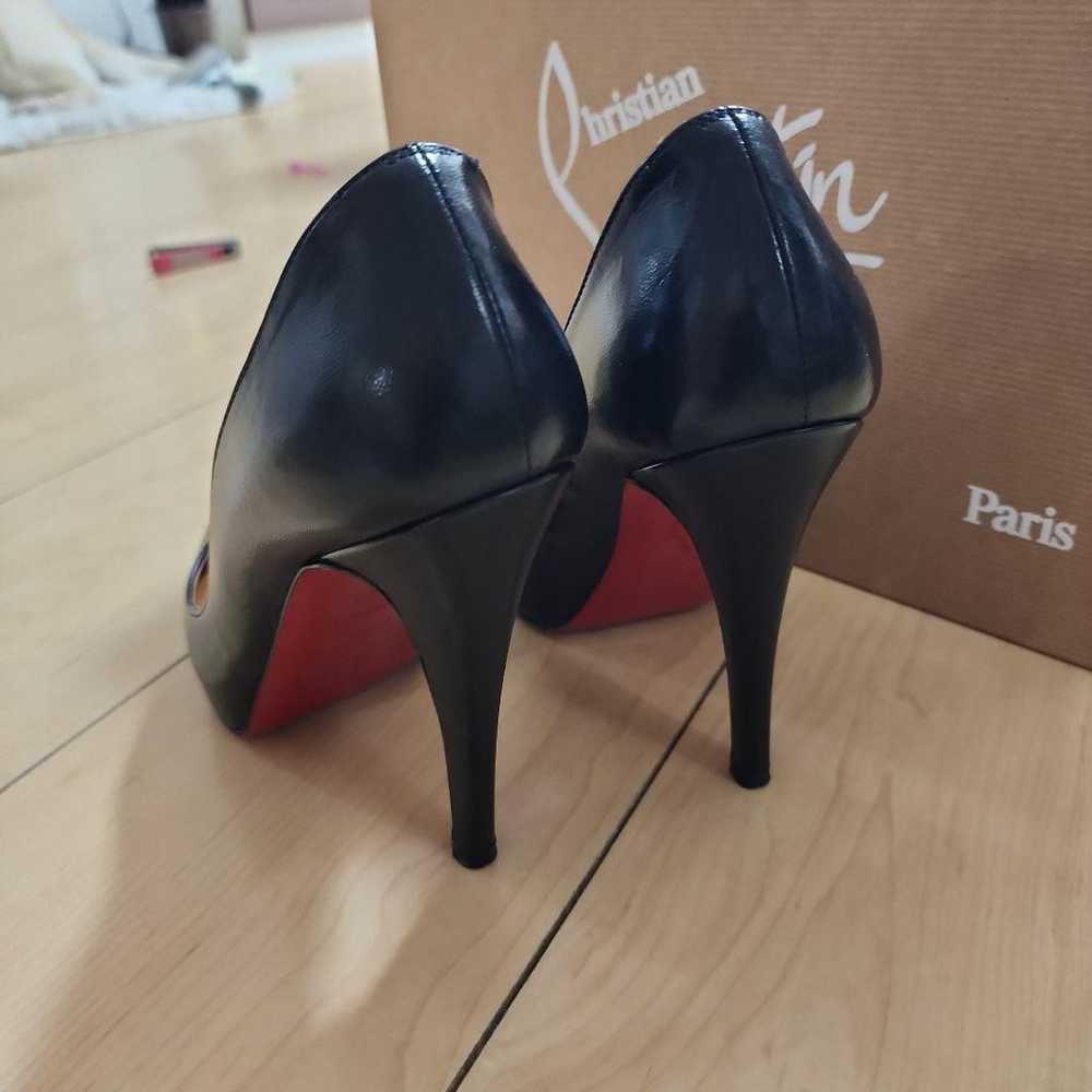 Christian Louboutin black open-toe high heels - image 2