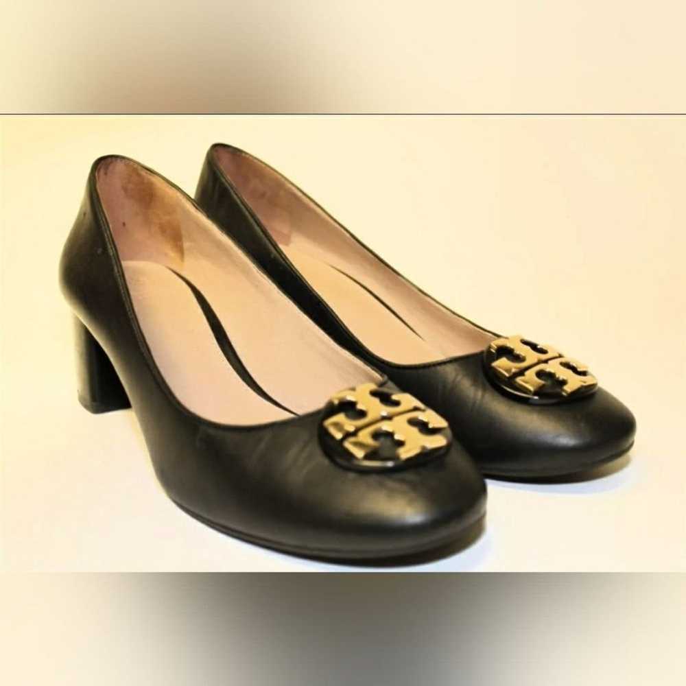 Tory Burch Janey Womens 8.5 Black Leather Chunky … - image 4