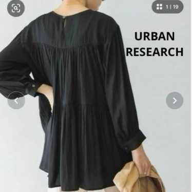 URBAN RESEARCH Vintage Satin Tiered Gather Blouse.