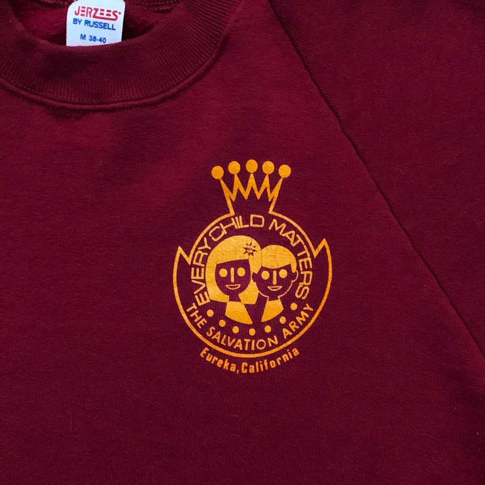 Jerzees 1980s Salvation Army Raglan Sweatshirt - image 2