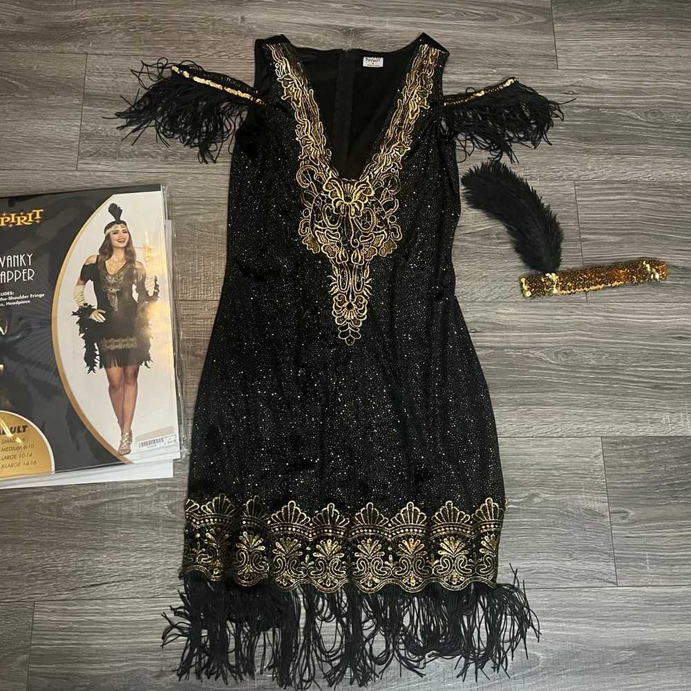 Flapper Halloween Costume With Headpeice Womens S… - image 2