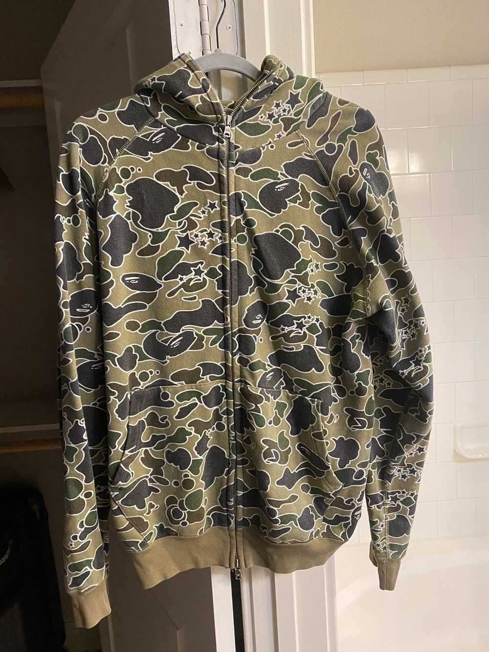 Bape × Nigo Star Camo Full Zip Hoodie - image 2