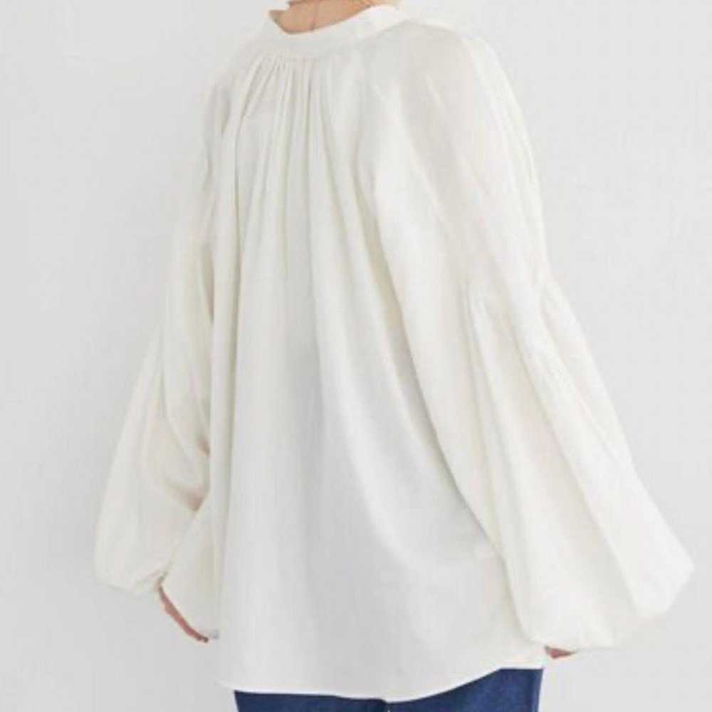 AMERICANHOLIC 2-Way Stand Collar Gather Blouse L - image 2