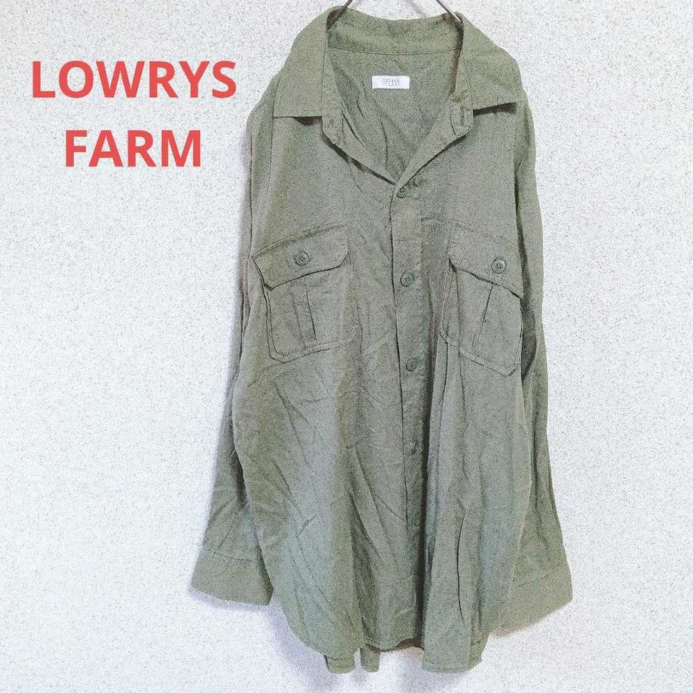 LOWRYS FARM Lowry's Farm Cotton Blend Khaki Shirt… - image 1