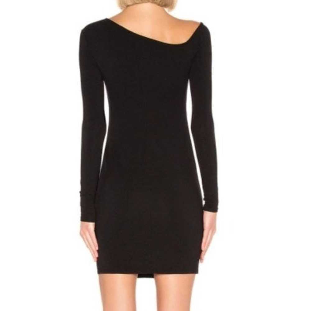 FREE PEOPLE Frankie Mini Dress Solid Black Asymme… - image 3