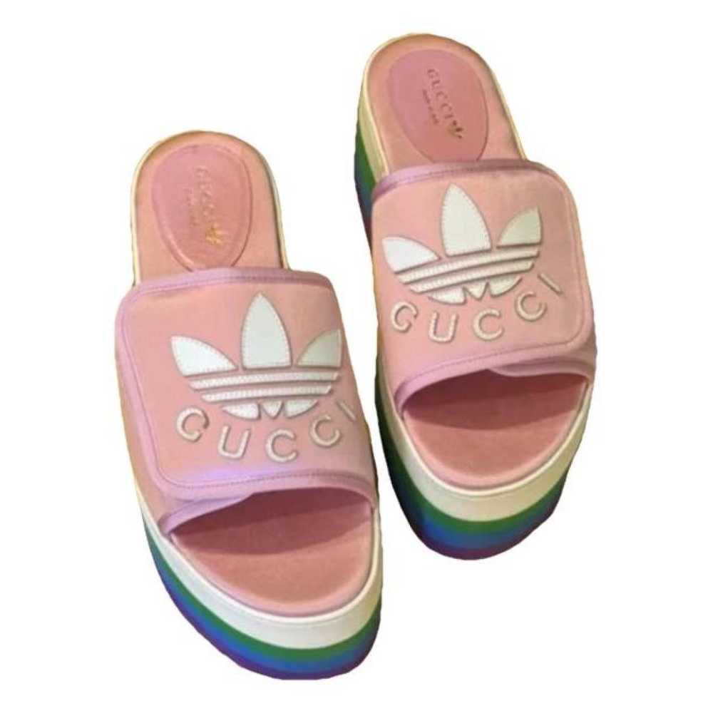 Gucci X Adidas Velvet sandals - image 1