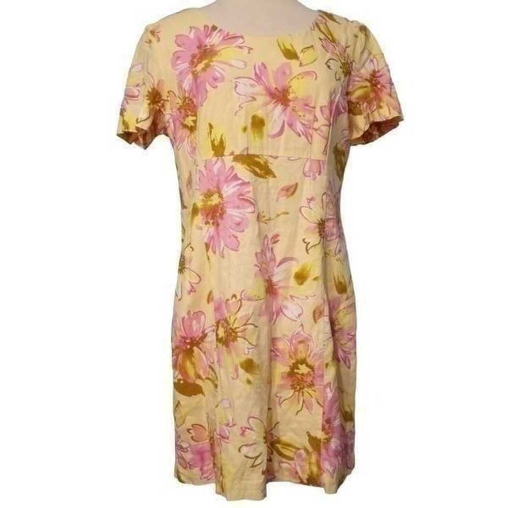 Chadwick's of Boston Floral Midi Dress Yellow/ Pi… - image 2