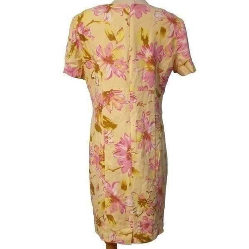 Chadwick's of Boston Floral Midi Dress Yellow/ Pi… - image 5