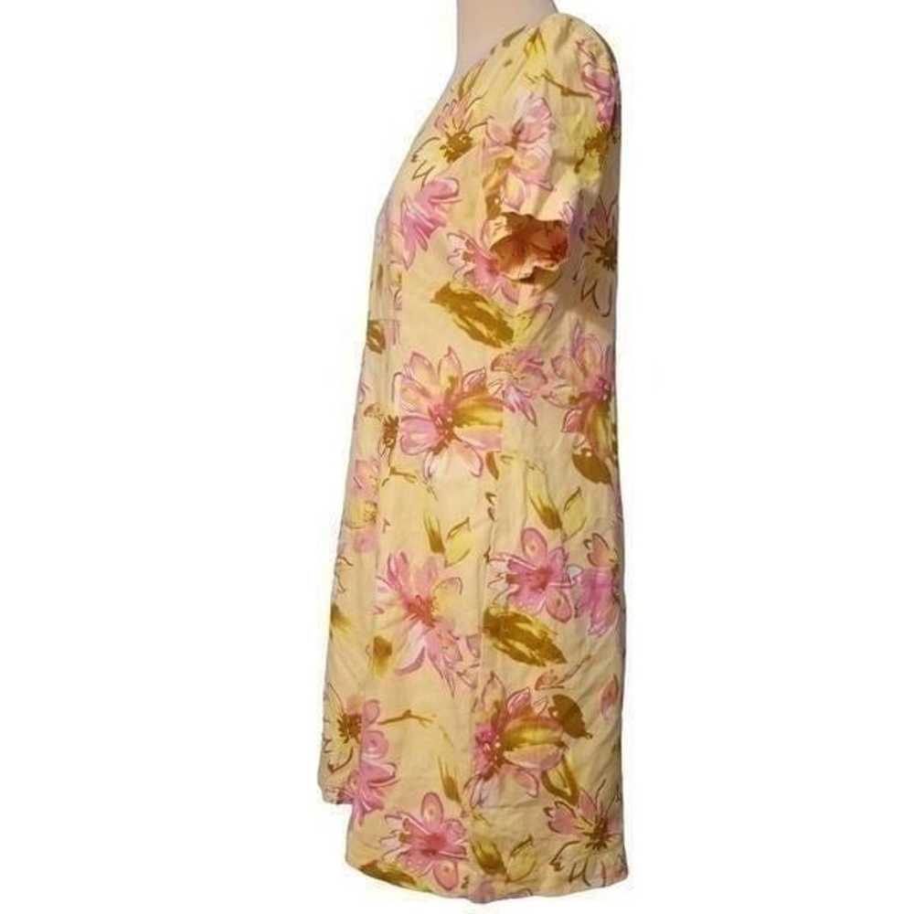 Chadwick's of Boston Floral Midi Dress Yellow/ Pi… - image 6