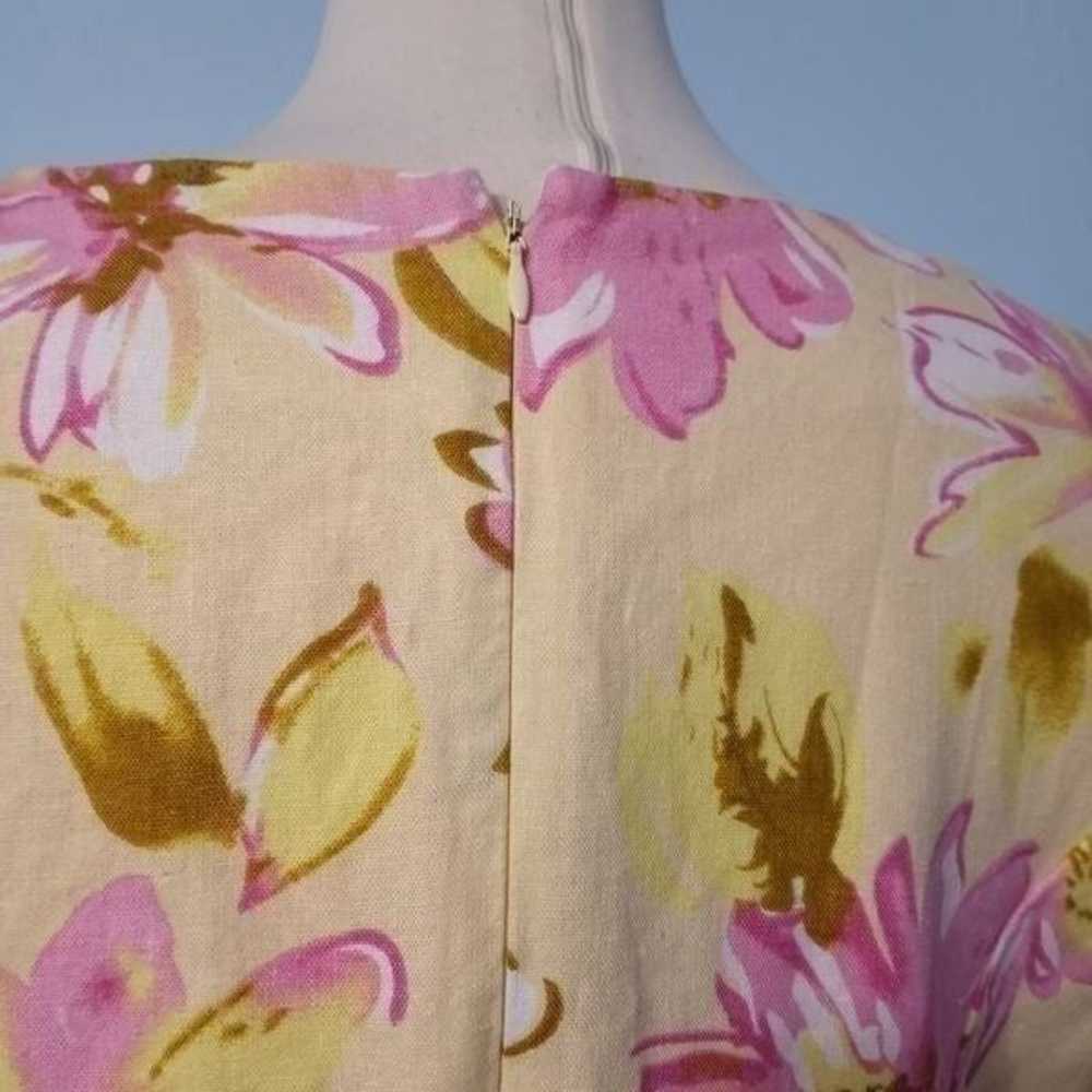 Chadwick's of Boston Floral Midi Dress Yellow/ Pi… - image 8