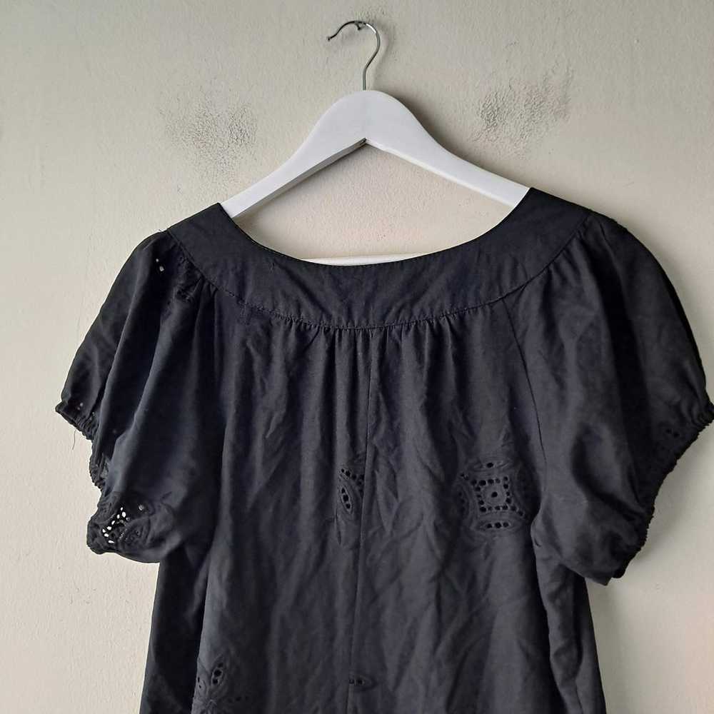 Max Studio Dress Embroidered Eyelet Short Sleeve … - image 6