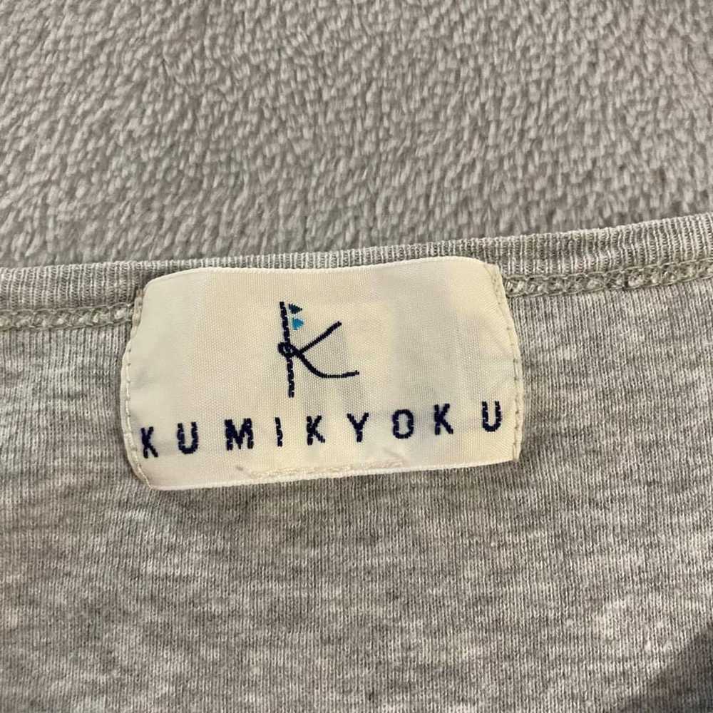 【KUMIKYOKU】Suite T-shirt 100% cotton Gray top - image 4