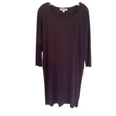 Michael Kors Dark Purple Belted Dress Sz M - image 1