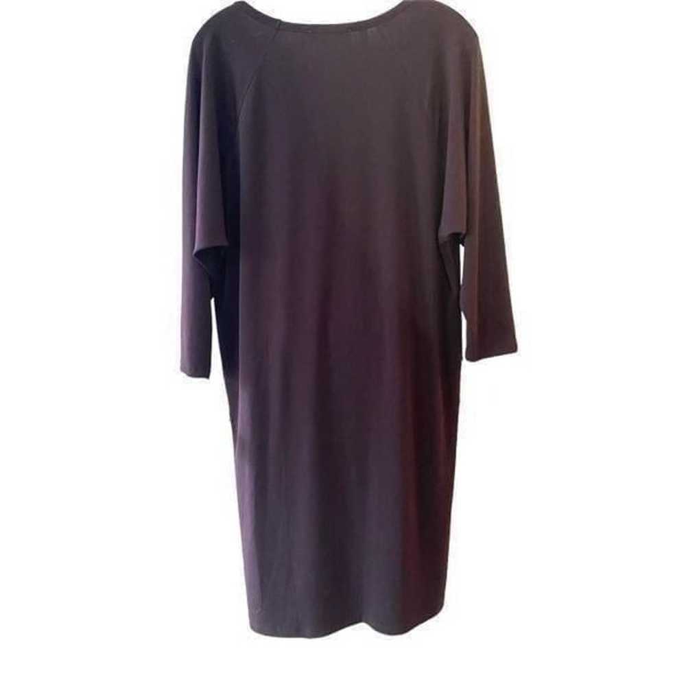 Michael Kors Dark Purple Belted Dress Sz M - image 2