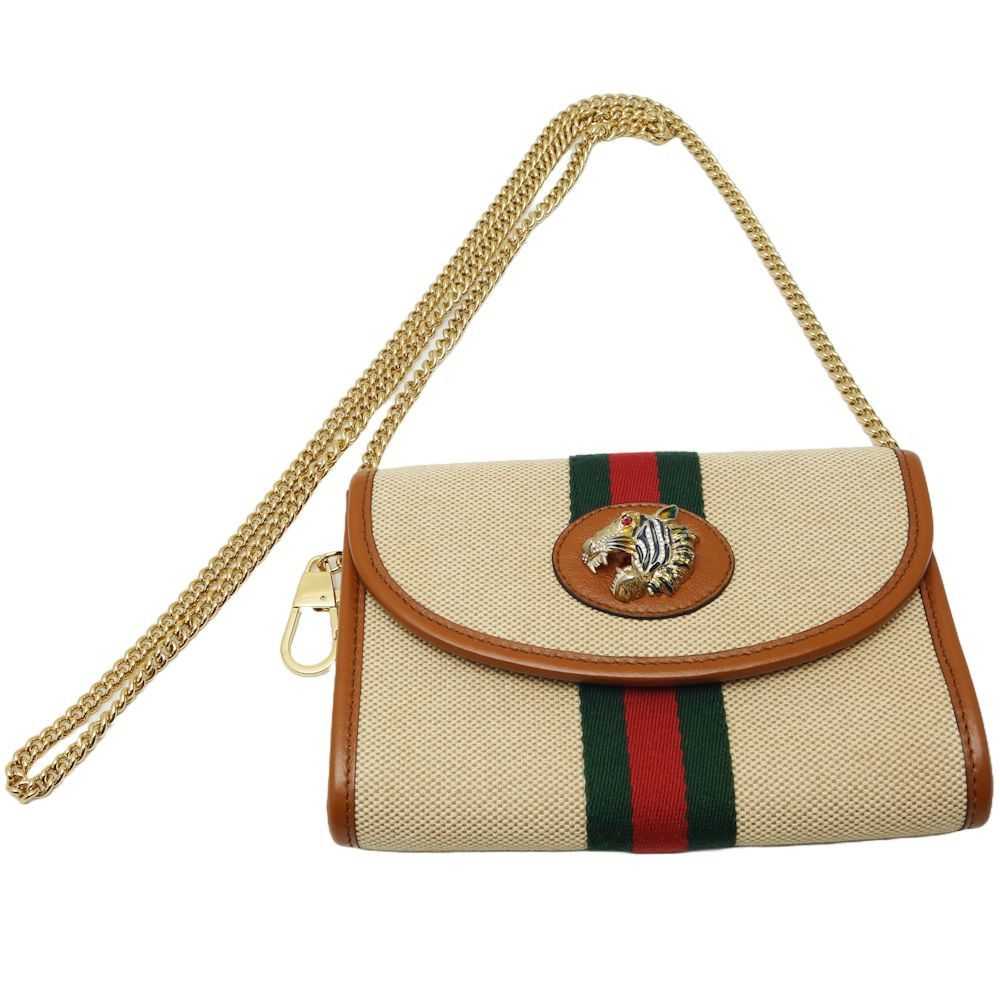 Gucci Gucci Gucci Rajah Canvas Leather Shoulder B… - image 3