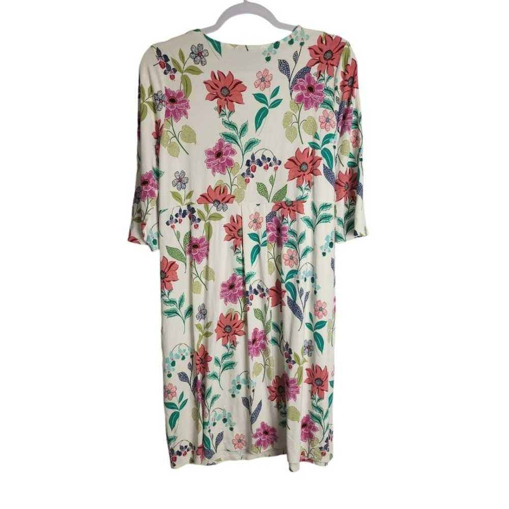 J Jill Wearever Collection Floral Round Neck 3/4 … - image 2