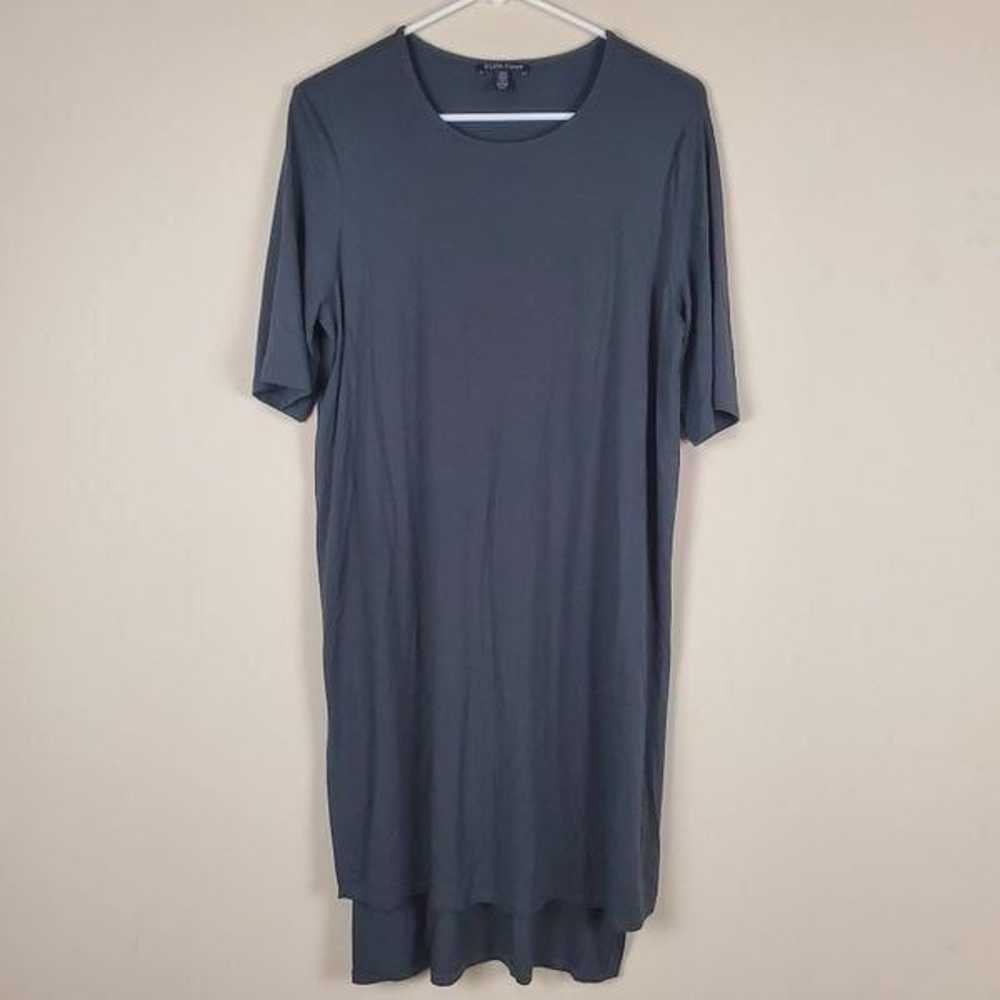 Eileen Fisher Dark Gray High Low Hem Side Splits … - image 1