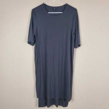 Eileen Fisher Dark Gray High Low Hem Side Splits … - image 1