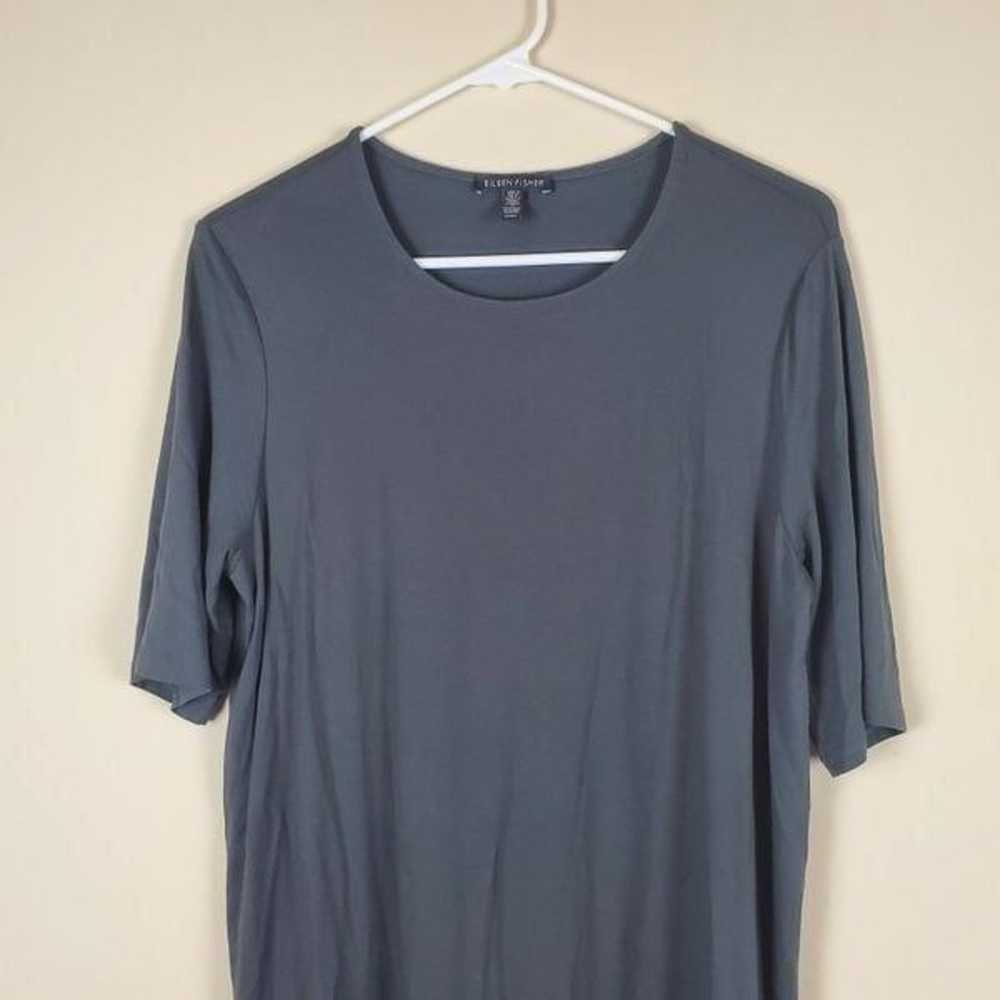 Eileen Fisher Dark Gray High Low Hem Side Splits … - image 2