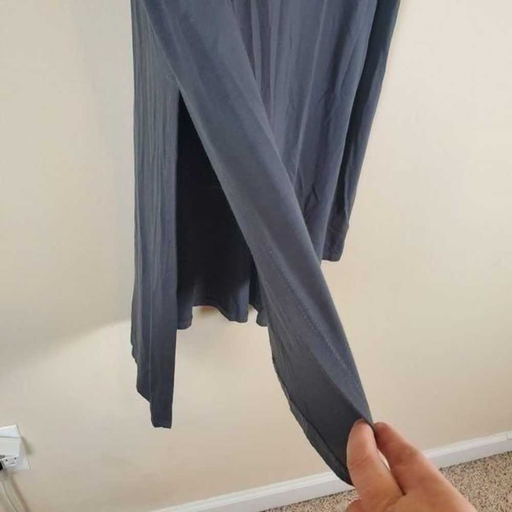 Eileen Fisher Dark Gray High Low Hem Side Splits … - image 4