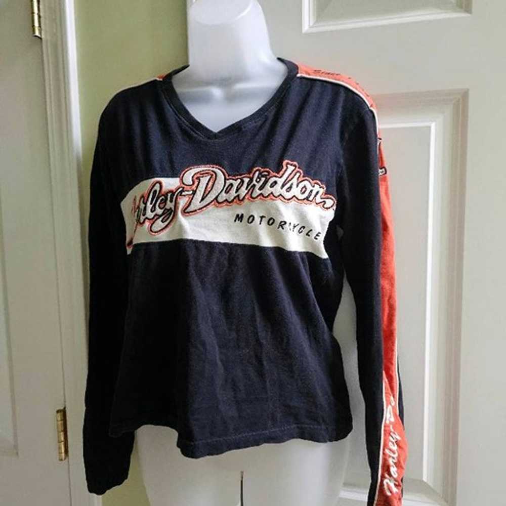 Vintage Harley Davidson Women's Moto Logo Embroid… - image 2