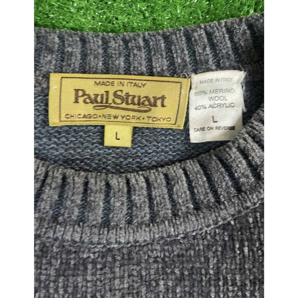 Paul Stuart Vintage 80s Paul Stuart Gray Large Kn… - image 3