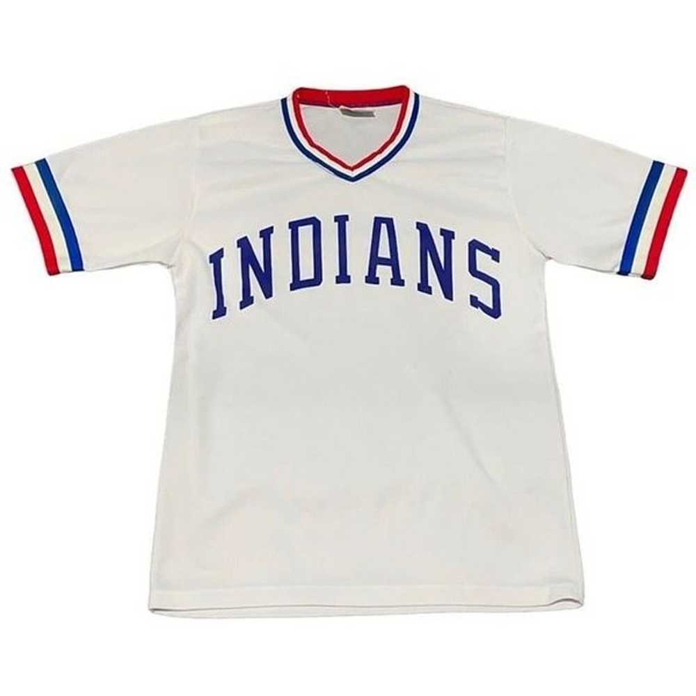 Vintage Cleveland Indians Block Letter Pro Knit B… - image 1