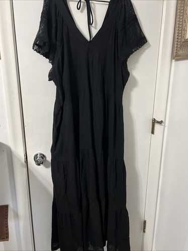 Old Navy  4X Black Smocked Flutter Netted Sleeve … - image 1