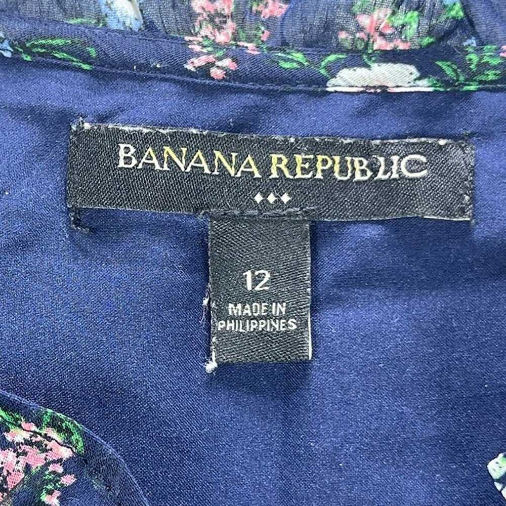 Banana Republic Long Dress Size 12 Blue Multicolo… - image 6