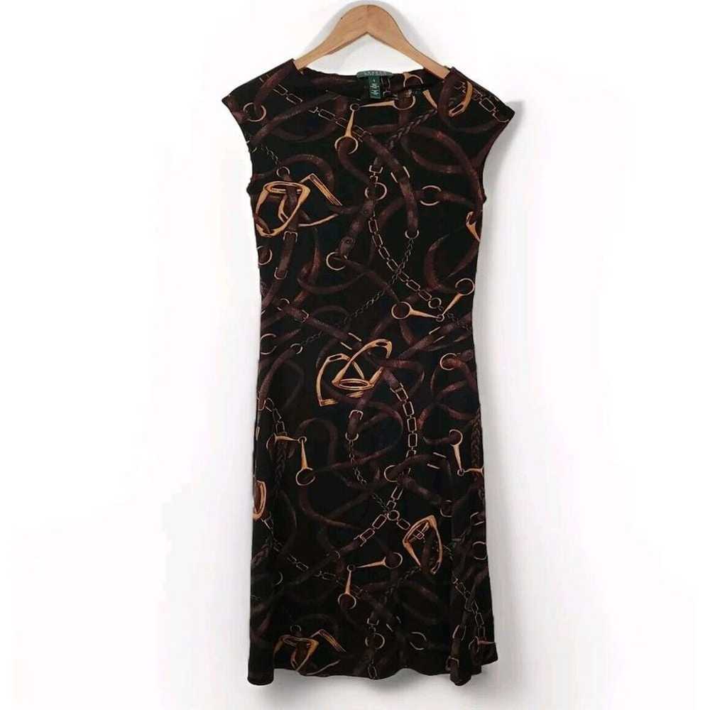 Lauren Ralph Lauren Dress Size S Midi Silk Wool B… - image 1