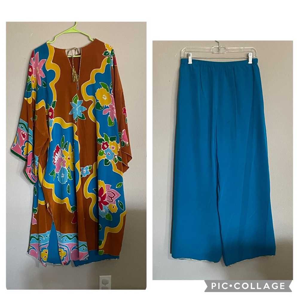 Vintage Oscar De La Renta Kimono with matching pa… - image 1